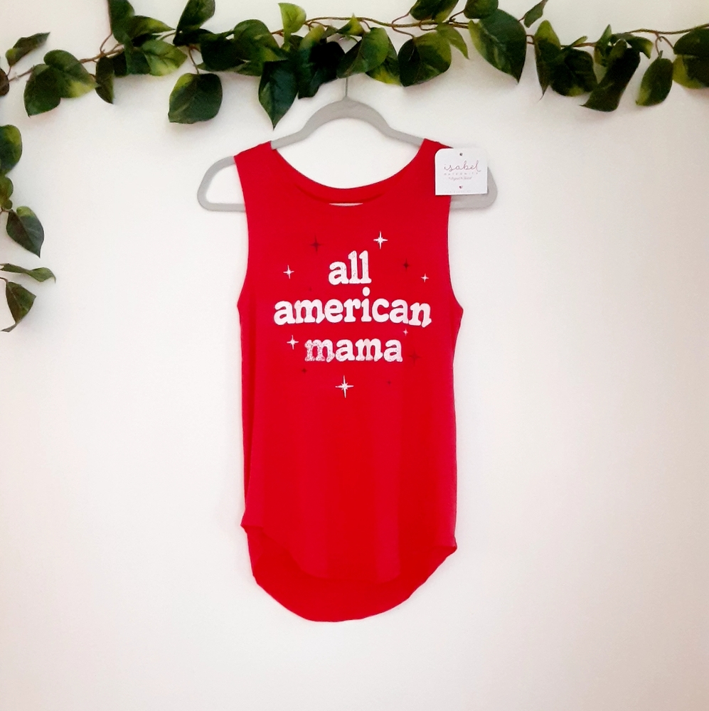 Isabel maternity Red tank top - All American Mama